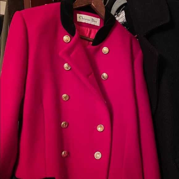 Dior Cherry Red and Black Trench Coat - Picture 9 of 9